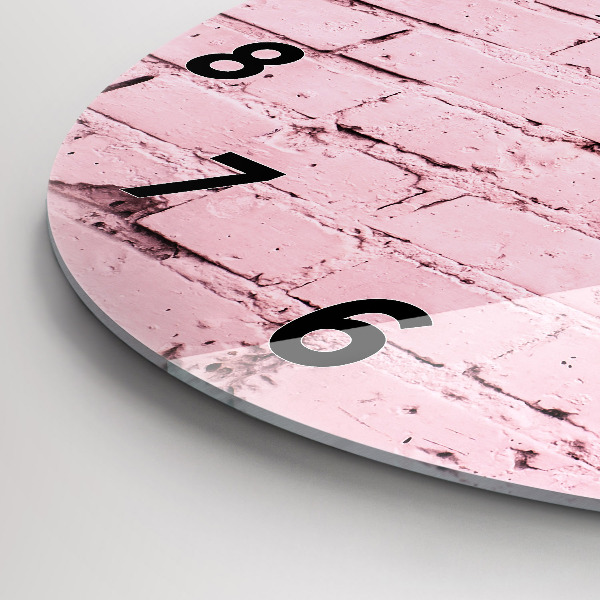 Zegar ścienny okrągły Cegły ściana