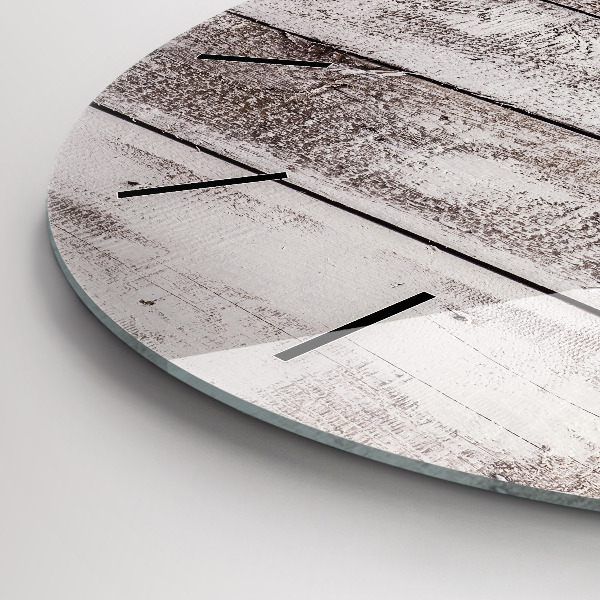 Zegar ścienny okrągły Jasne deski drewna