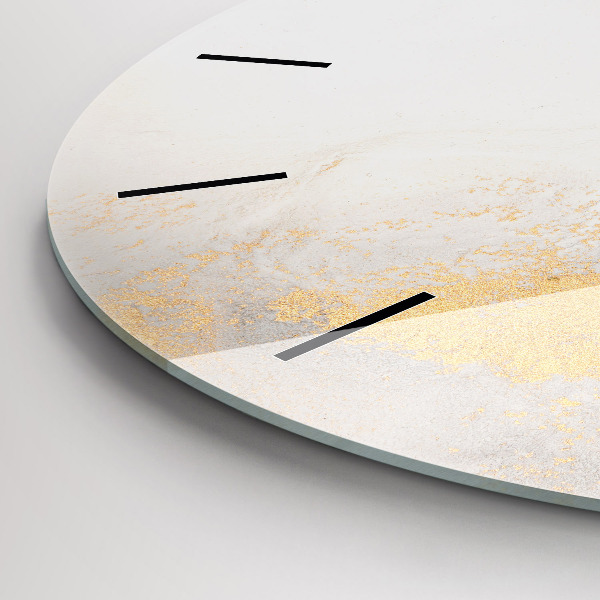 Zegar szklany okrągły Artystyczny marmur