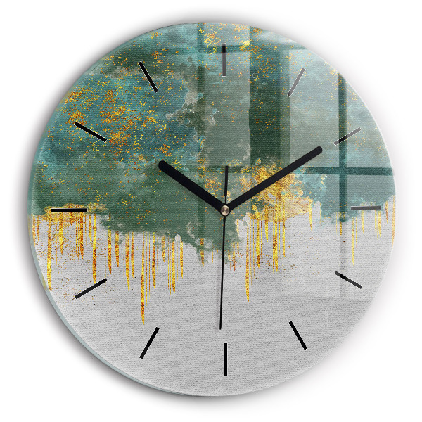 Zegar szklany okrągły Dekoracyjny wzór