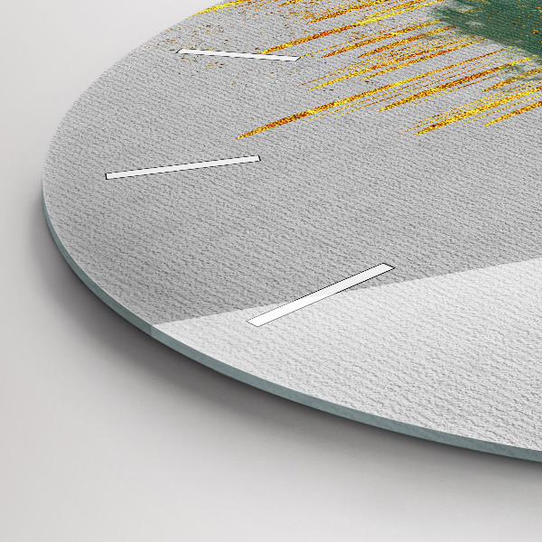 Zegar szklany okrągły Dekoracyjny wzór