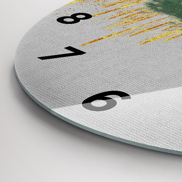 Zegar szklany okrągły Dekoracyjny wzór