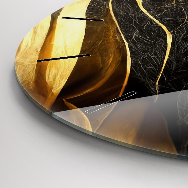 Zegar szklany okrągły Elegancka abstrakcja