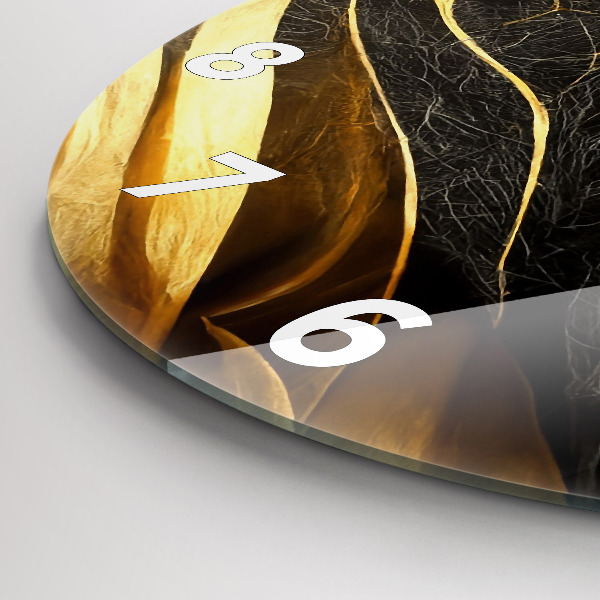 Zegar szklany okrągły Elegancka abstrakcja