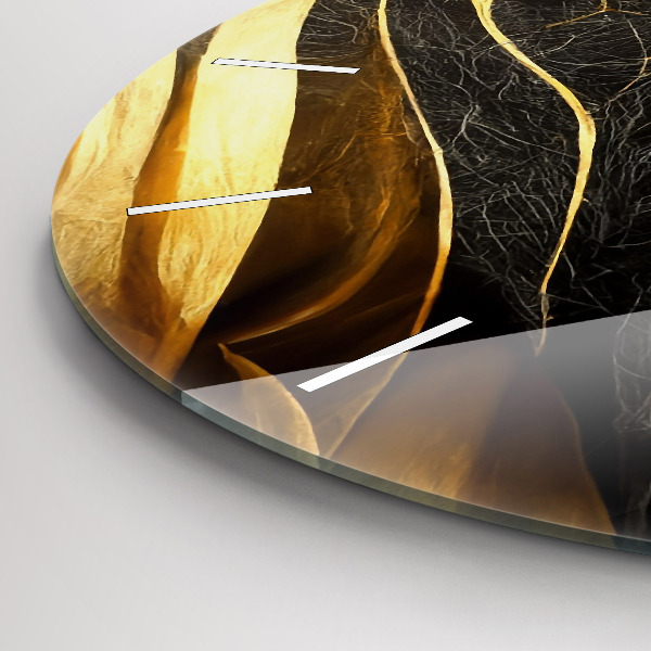 Zegar szklany okrągły Elegancka abstrakcja