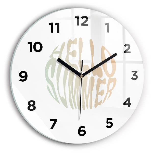 Zegar szklany okrągły Hello Summer!