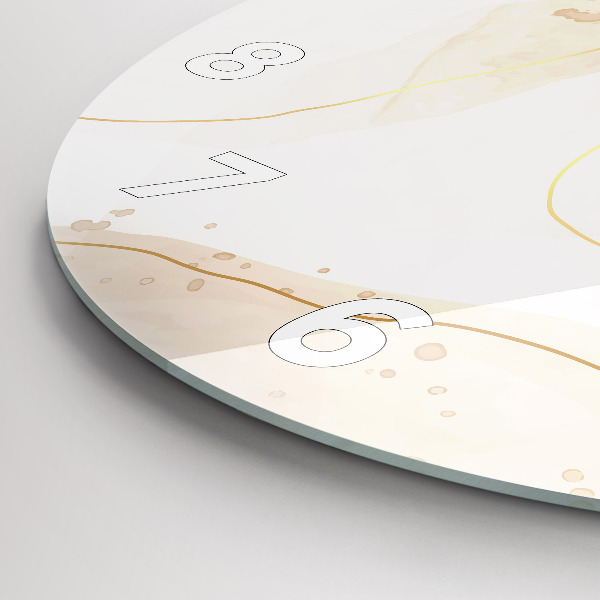 Zegar szklany okrągły Plamy akwareli