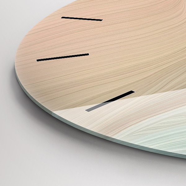 Zegar szklany okrągły Abstrakcja fal