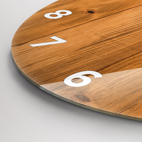 Zegar okrągły Drewniane deski