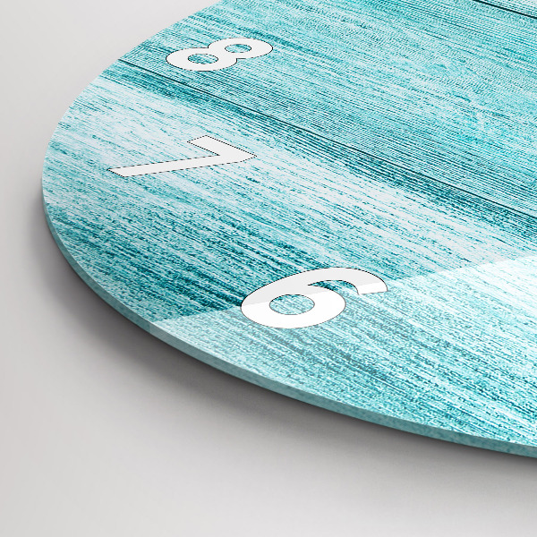 Zegar okrągły Niebieskie stare drewno