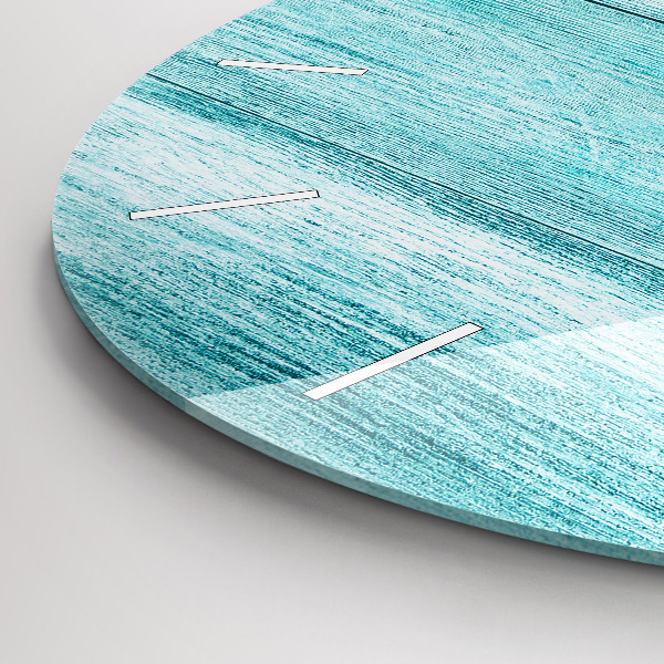 Zegar okrągły Niebieskie stare drewno