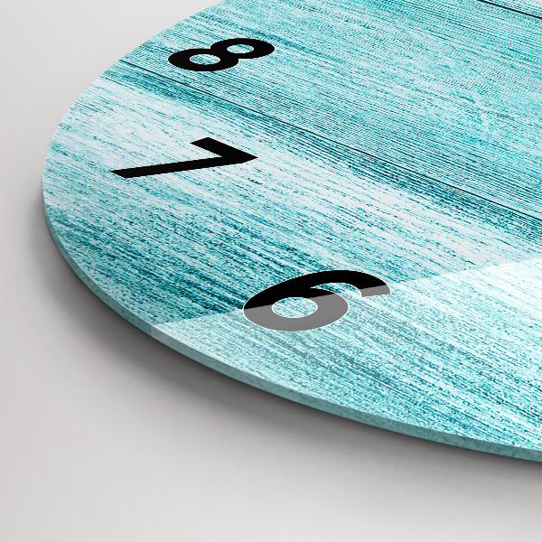 Zegar okrągły Niebieskie stare drewno