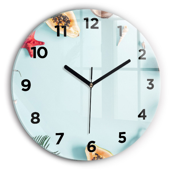 Zegar okrągły Letnia kompozycja