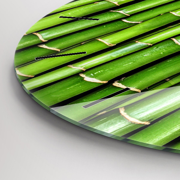 Zegar ścienny okrągły Bambus Azjatycki