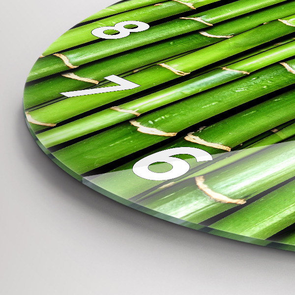 Zegar ścienny okrągły Bambus Azjatycki