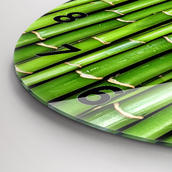 Zegar ścienny okrągły Bambus Azjatycki