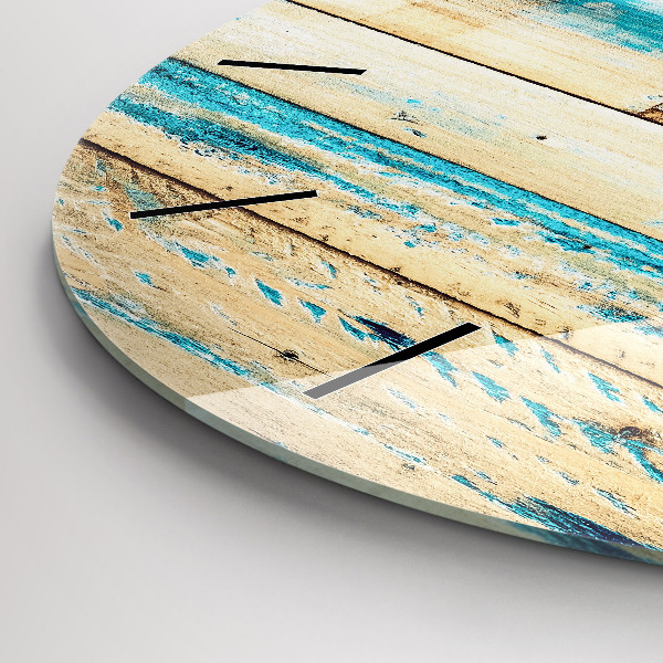 Zegar ścienny okrągły Porysowane drewno