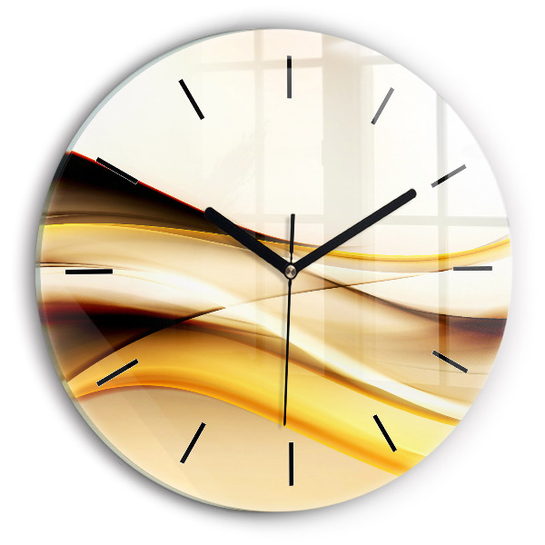 Zegar ścienny okrągły Abstrakcja fala