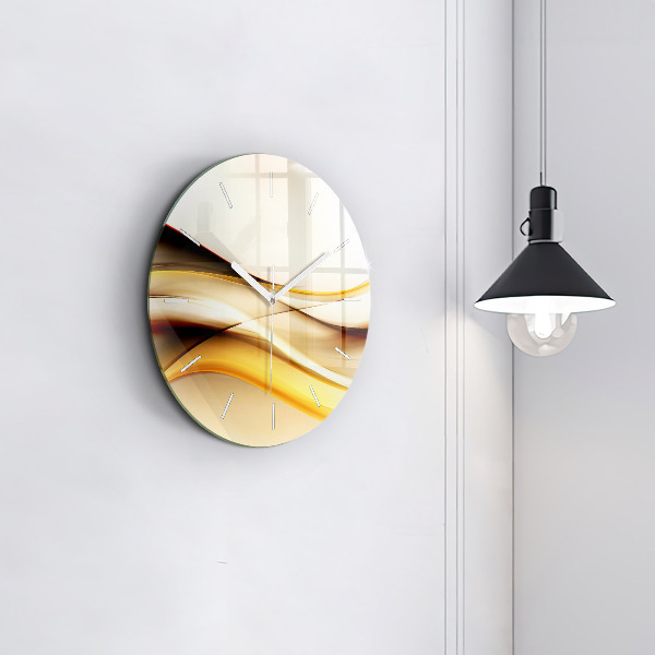 Zegar ścienny okrągły Abstrakcja fala