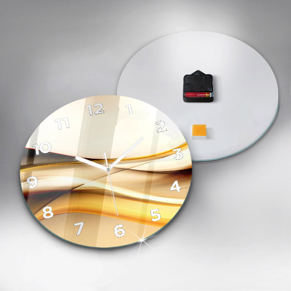 Zegar ścienny okrągły Abstrakcja fala