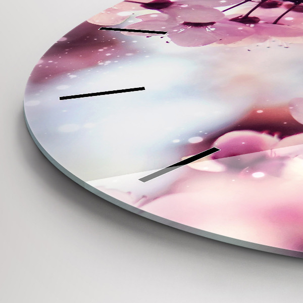 Zegar ścienny okrągły Kwiaty wiosna