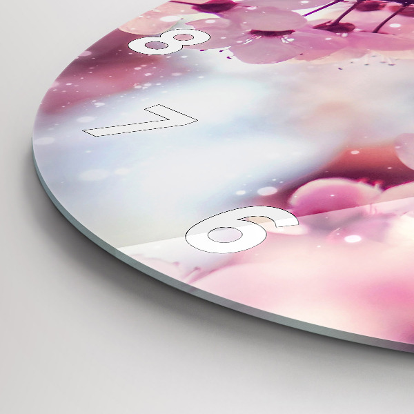 Zegar ścienny okrągły Kwiaty wiosna