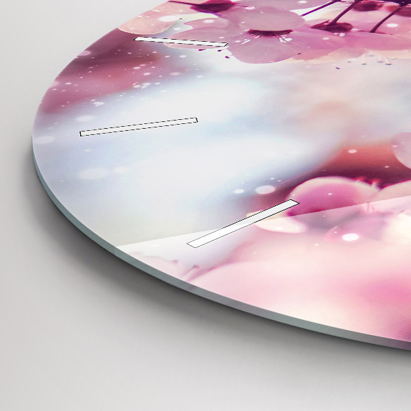 Zegar ścienny okrągły Kwiaty wiosna