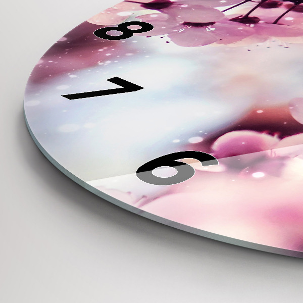 Zegar ścienny okrągły Kwiaty wiosna