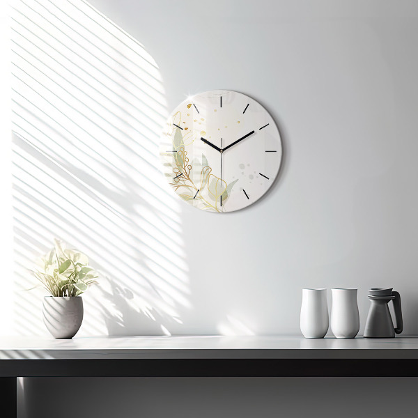 Zegar szklany okrągły Pastelowa abstrakcja