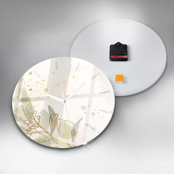 Zegar szklany okrągły Pastelowa abstrakcja