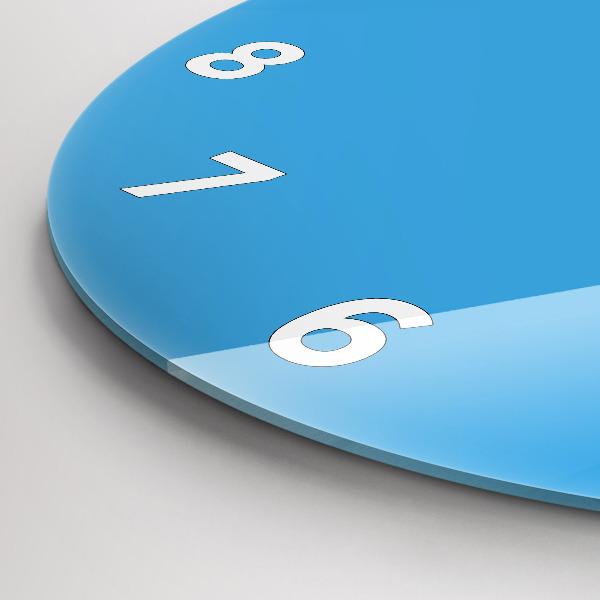 Zegar okrągły z nadrukiem Błękitny