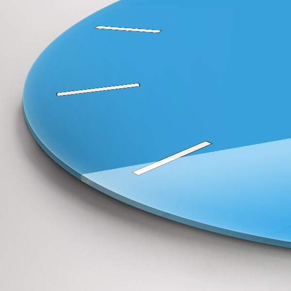 Zegar okrągły z nadrukiem Błękitny