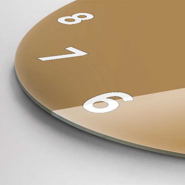 Zegar okrągły z nadrukiem Beżowy