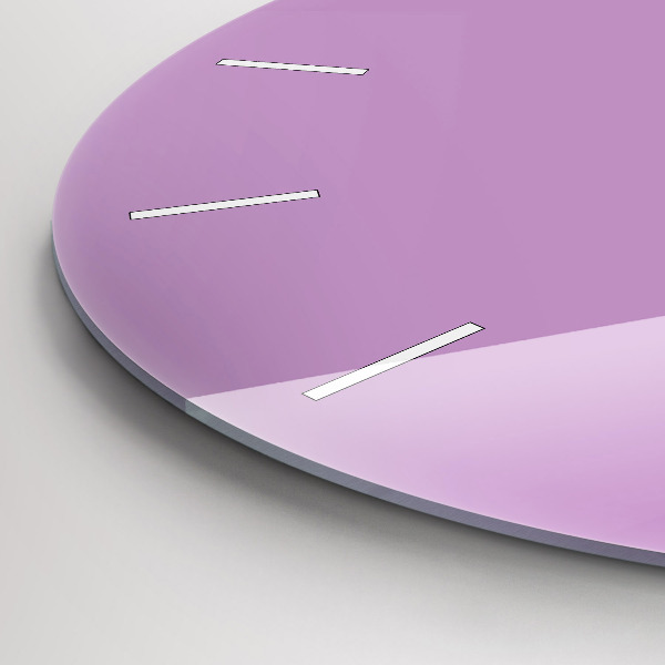 Zegar okrągły z nadrukiem Liliowy