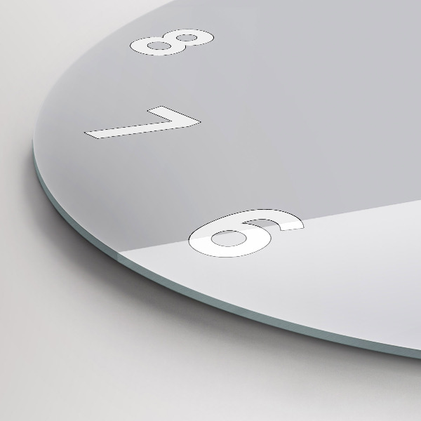 Zegar okrągły z nadrukiem Jasny Szary