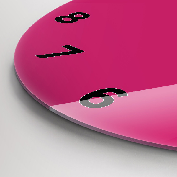 Zegar okrągły z nadrukiem Różowy