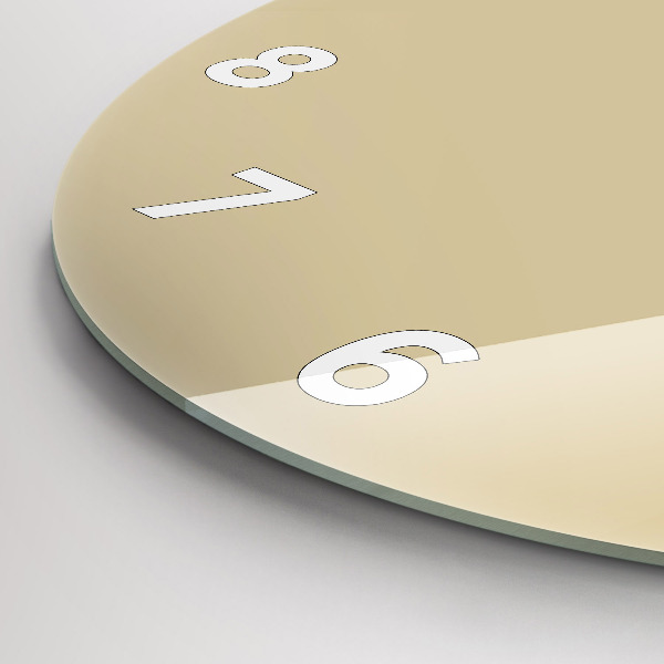 Zegar okrągły z nadrukiem Beżowy