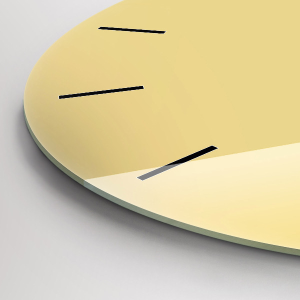 Zegar okrągły z nadrukiem Kremowy