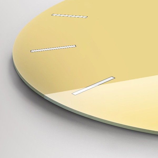 Zegar okrągły z nadrukiem Kremowy