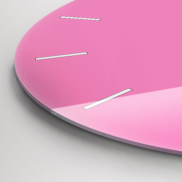 Zegar okrągły z nadrukiem Różowy