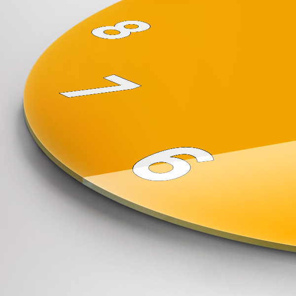 Zegar okrągły z nadrukiem Ciemny Żółty