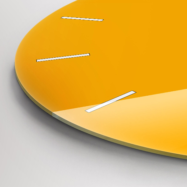 Zegar okrągły z nadrukiem Ciemny Żółty