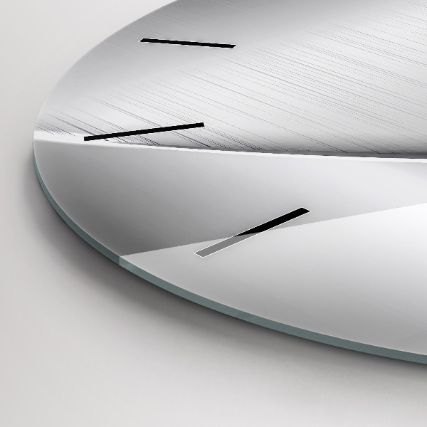 Zegar okrągły z nadrukiem Srebrny wzór