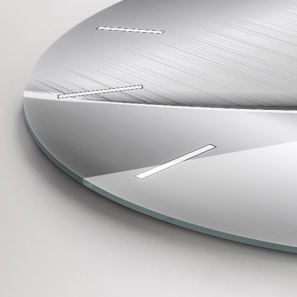 Zegar okrągły z nadrukiem Srebrny wzór