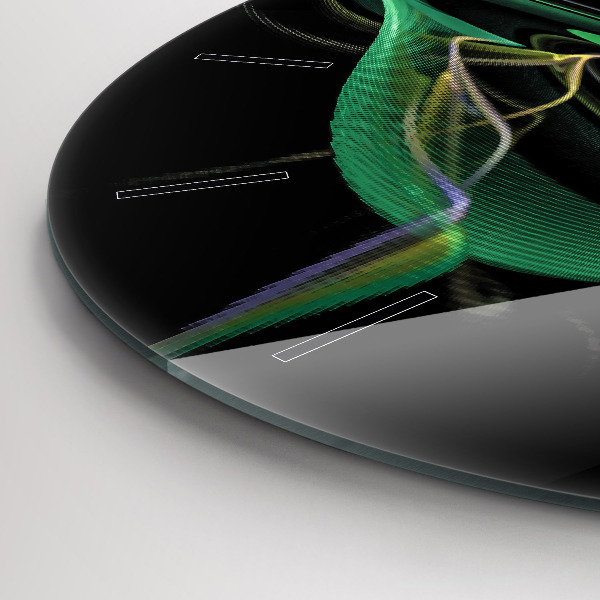 Zegar okrągły z nadrukiem Zielona abstrakcja