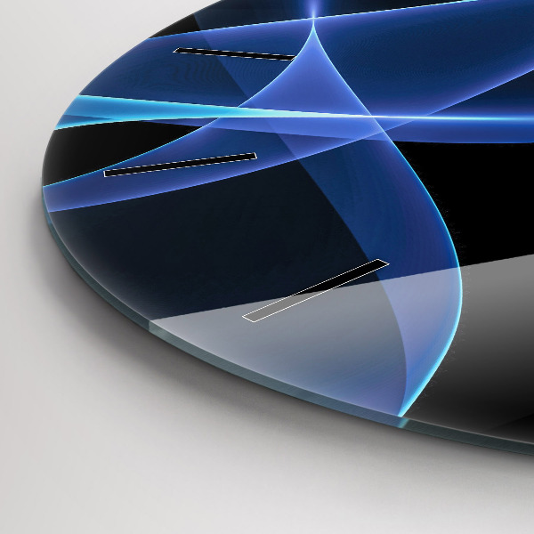 Zegar okrągły z nadrukiem Niebieskie linie