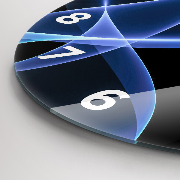 Zegar okrągły z nadrukiem Niebieskie linie