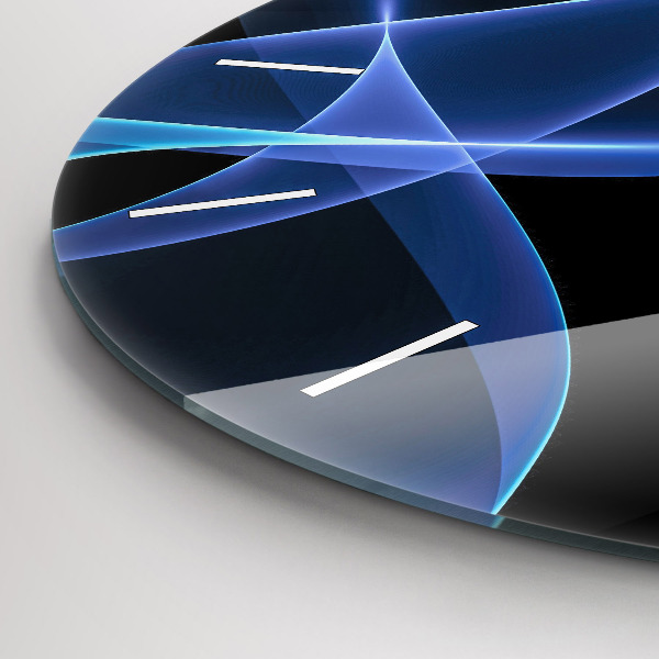 Zegar okrągły z nadrukiem Niebieskie linie