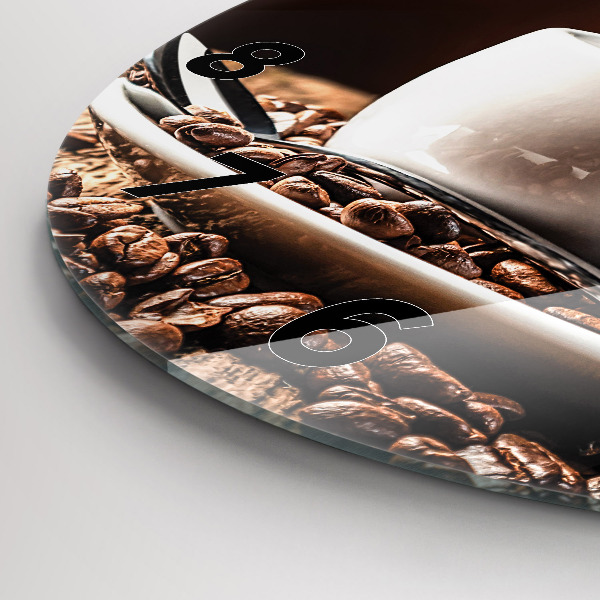 Zegar okrągły z nadrukiem Filiżanka kawy