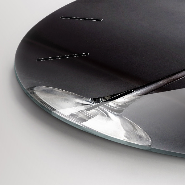 Zegar okrągły z nadrukiem Lampka wina